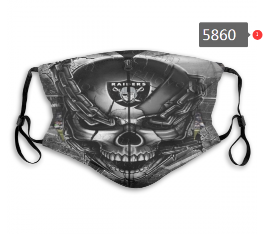 2020 NFL Oakland Raiders #12 Dust mask with filter->nfl dust mask->Sports Accessory